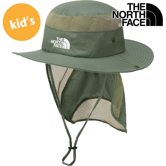 ザ・ノース・フェイス THE NORTH FACE キッズサンシェードハット [NNJ02521-DG SS26] Kids' Sunshield Hat 男の子・女の子 子供用 帽子 日よけ UVケア あご紐付き ダックグリーン 【メール便配送】
