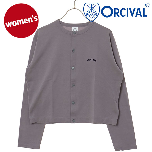 オーシバル ORCIVAL レディース クルーネック カーディガン [OR-C0530-SEF SS26] CREW NECK CARDIGAN 長袖 羽織 日本製 グレー GREY