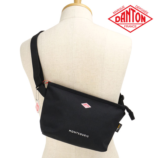 ダントン DANTON コーデュラキャンバスショルダーバッグ モンスリ [MONTSOURIS SS26] CORDURA CANVAS SHOULDER BAG ユニセックスワンショルダー 黒 BLACK（WHITE）