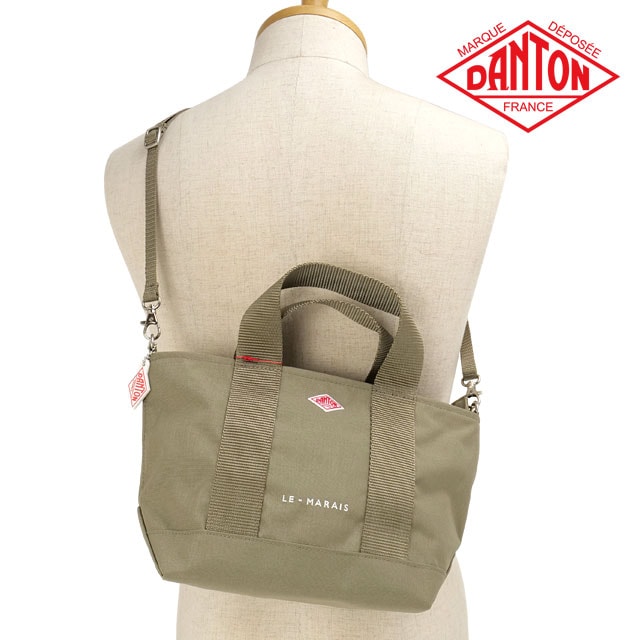 ダントン DANTON コーデュラキャンバス2WAYトートバッグ ル・マレ [LE-MARAIS SS26] CORDURA CANVAS 2WAY TOTE BAG ユニセックス肩掛け ショルダーバッグ ベージュ LT.GREIGE（WHITE）