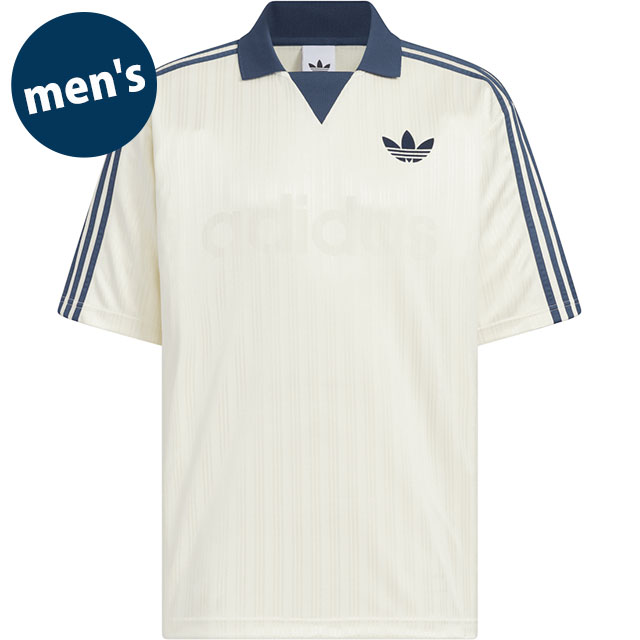 アディダス オリジナルス adidas Originals メンズ 襟付きゴーリートップ [VA035/KB5435 SS26] COLLARED GOALIE 半袖Tシャツ スポーツ 白 クリームホワイト