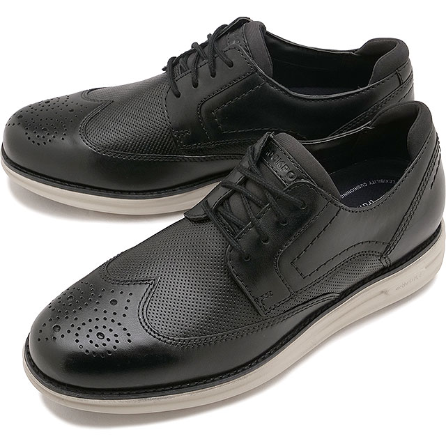 【SALE】ロックポート ROCKPORT スニーカー メンズ コルティン ウィングチップ [RMF-B25F01W] COLTIN 革靴 カジュアルシューズ ワイドワイズ BLACK【ts】