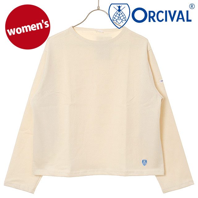 オーシバル ORCIVAL レディース クルーネック ロングスリーブプルオーバー [#B259 SS26] CREW NECK L/S P.O. カットソー 長袖Tシャツ フランス製 ホワイト ECRU