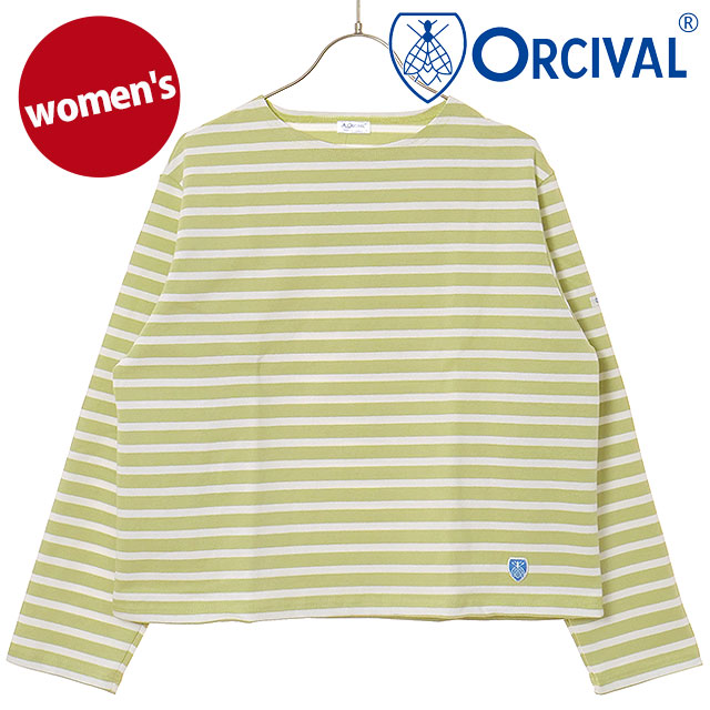 オーシバル ORCIVAL レディース クルーネック ロングスリーブプルオーバー [#B259 SS26] CREW NECK L/S P.O. カットソー 長袖Tシャツ フランス製 イエロー LIMONCELLO/WHITE