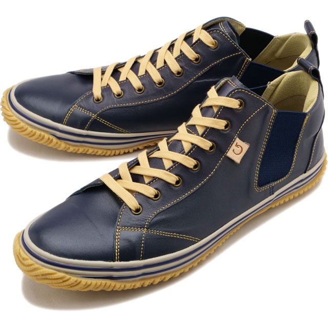 【返品送料無料】スピングル SPINGLE スニーカー サイドゴア [SP442-89] SP-442 日本製 カンガルーレザー MOVE スピングル Dark-Navy ダークネイビー