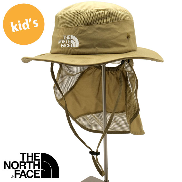 ザ・ノース・フェイス THE NORTH FACE キッズサンシールドハット [NNJ02521-CK SS25] Kids’ Sunshield Hat 男の子・女の子 TNF 子供用 帽子 撥水 クラシックカーキ 【メール便配送】