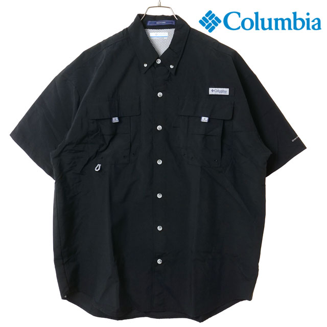 コロンビア Columbia メンズ バハマ II ショートスリーブシャツ [FM7047-009 SS26] Bahama II S/S Shirt 半袖 サファリシャツ UVカット ブラック 【メール便配送】