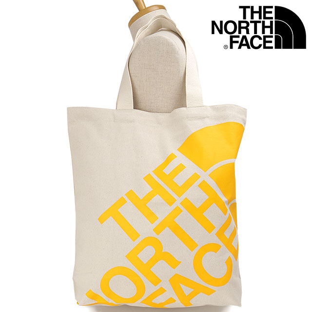 ザ・ノース・フェイス THE NORTH FACE ランプトートM [NM72608-NS SS26] Ramp Tote M 肩掛けキャンバストートバッグ オーガニックコットン 白 ナチュラル/サミットゴールド 【メール便配送】