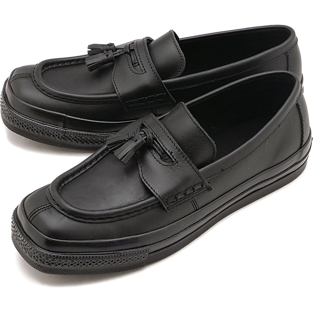 コンバース CONVERSE スニーカー オールスター スクエアトウ ロファー [31316981 SS26] ALL STAR SQUARETOE LOAFER メンズ・レディースレザー トラッド タッセルローファー ブラック
