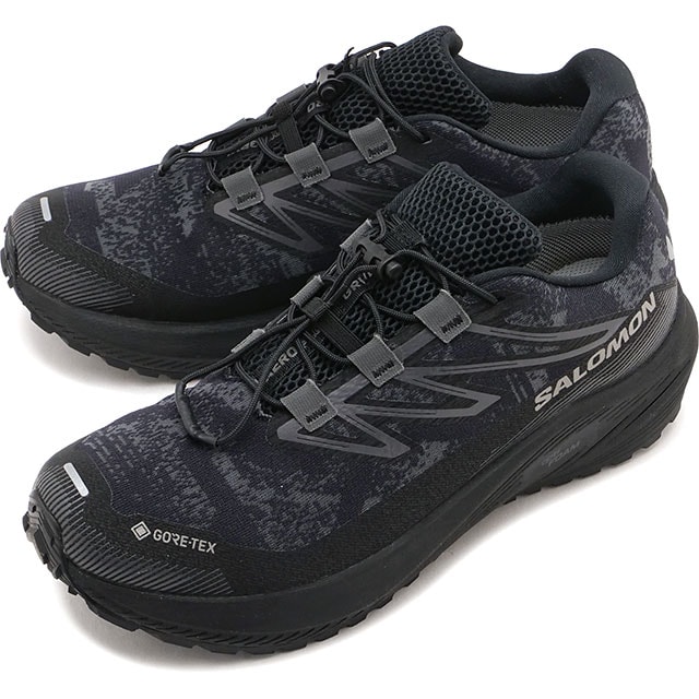 サロモン SALOMON スニーカー メンズ エアロ フロー グラベル ゴアテックス [L49256500 SS26] AERO FLOW GRVL GTX 透湿防水 厚底 ランニングシューズ トレル グレー ASPHALT/BLACK/CLOUDBURST