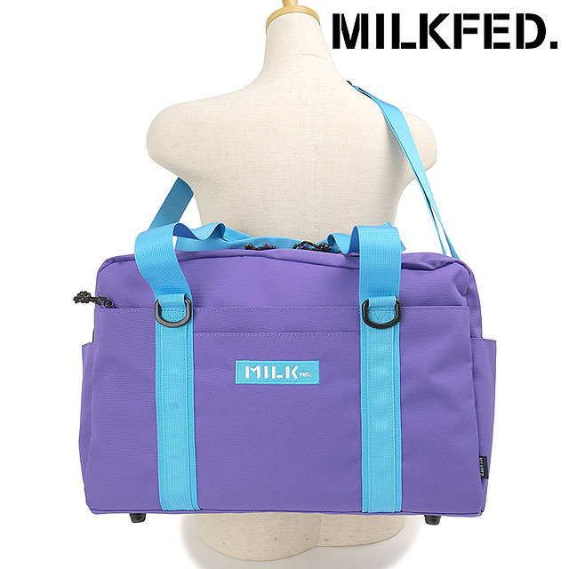 ミルクフェド MILKFED. BFFボストンバッグ [103261053003 SS26] BFF BOSTON BAG ユニセックスジムバッグ 旅行カバン パープル PURPLE