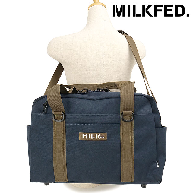 ミルクフェド MILKFED. BFFボストンバッグ [103261053003 SS26] BFF BOSTON BAG ユニセックスジムバッグ 旅行カバン ネイビー NAVY