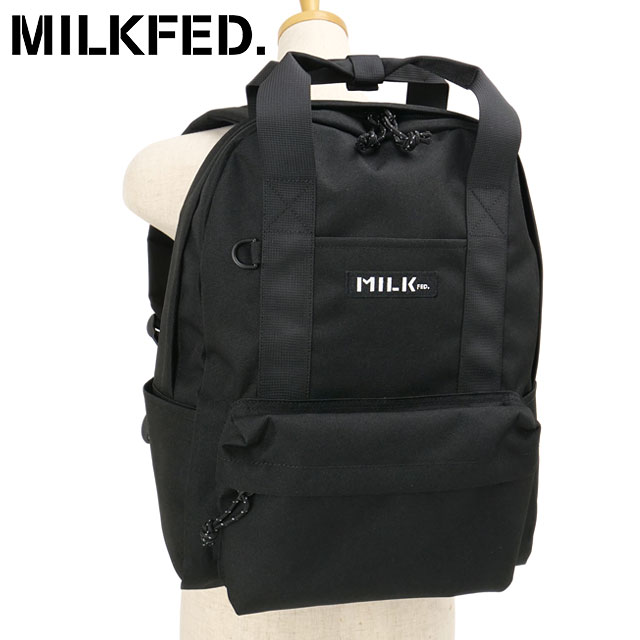 ミルクフェド MILKFED. リュック BFFバックパック [103261053004 SS26] BFF BACKPACK ユニセックスデイパック 通学 黒 BLACK