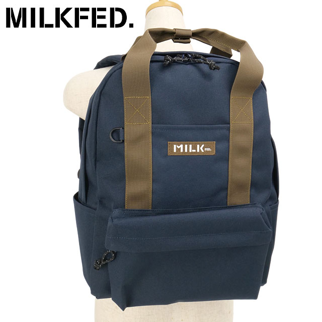 ミルクフェド MILKFED. リュック BFFバックパック [103261053004 SS26] BFF BACKPACK ユニセックスデイパック 通学 ネイビー NAVY