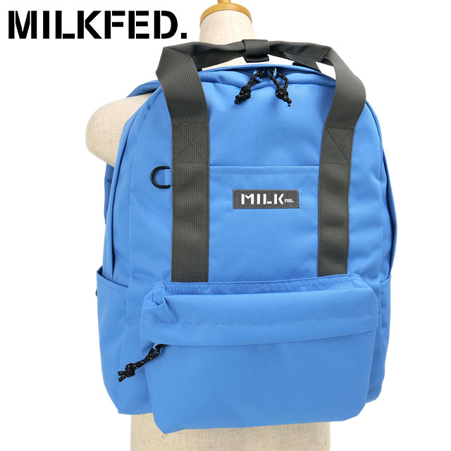 ミルクフェド MILKFED. リュック BFFバックパック [103261053004 SS26] BFF BACKPACK ユニセックスデイパック 通学 ブルー LtBLUE