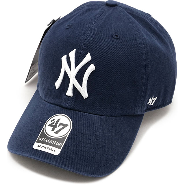 フォーティーセブン '47 キャップ クリーンナップ ニューヨーク・ヤンキース ヘリテージ [14920527 SS26] 47 CLEAN UP NEW YORK YANKEES HERITAGE 帽子 カジュアル 定番 ベースボルキャップ ネイビー
