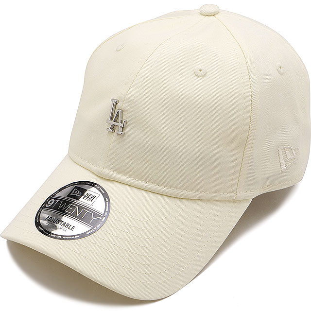 ニューエラ キャップ NEW ERA CAP ロサンゼルス・ドジャース メタルロゴミニ [14745087 SS26] 9TWENTY LOSDOD METAL LOGO MINI 帽子 MLB サイズ調整可能 ホワイト クロームホワイト