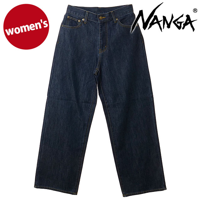 ナンガ NANGA レディース デニム ワイドストレートパンツ ウィメンズ [N2601-1D036B SS26] DENIM WIDE STRAIGHT PANTS W 長ズボン ハイウエスト ネイビー IDG