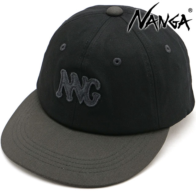 ナンガ NANGA コットンツイル バイカラーキャップ [N2600-3A065A SS26] COTTON TWILL BI-COLOR CAP 帽子 黒グレー BLK