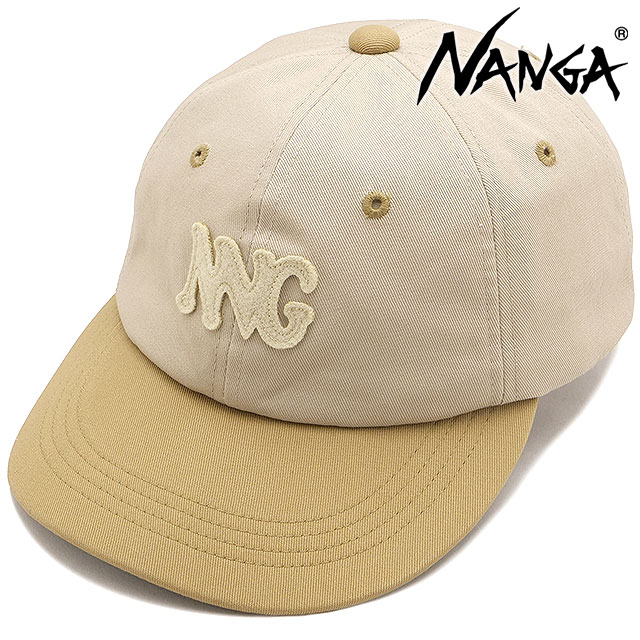 ナンガ NANGA コットンツイル バイカラーキャップ [N2600-3A065A SS26] COTTON TWILL BI-COLOR CAP 帽子 白ベージュ BEG