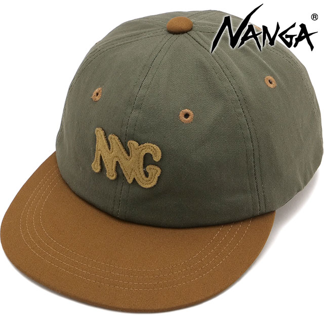 ナンガ NANGA コットンツイル バイカラーキャップ [N2600-3A065A SS26] COTTON TWILL BI-COLOR CAP 帽子 グリーン GRN