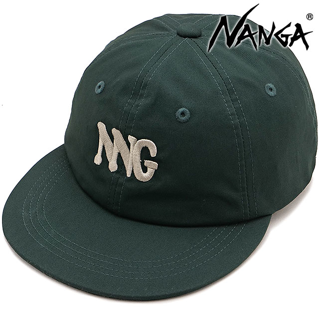 ナンガ NANGA コットンツイル NNGロゴキャップ [N2600-3A066A SS26] COTTON TWILL NNG LOGO CAP 帽子 グリーン GRN