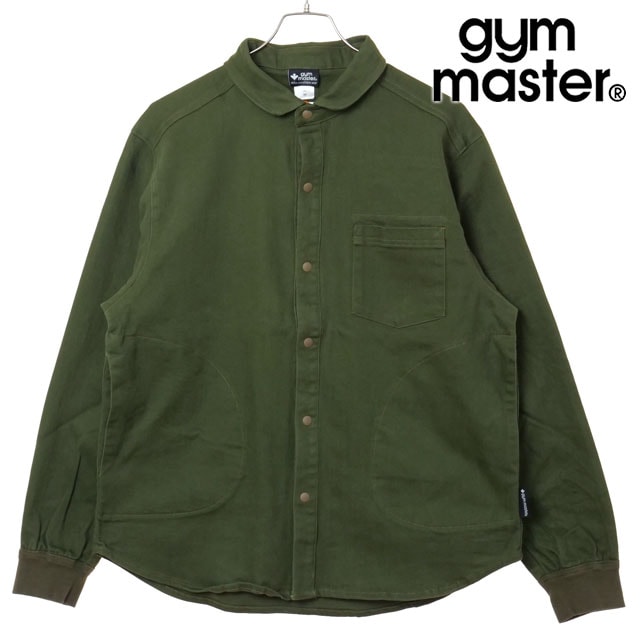 ジムマスター GYM MASTER メンズ 10ozストレッチカツラギシャツJKT [G221718-47 SS26] ジャケット 長袖 グリーン DPオリーブ（カツラギ）