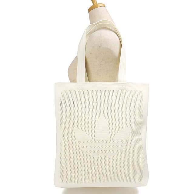 アディダス オリジナルス adidas Originals クロシェット トートバッグ [CE035/KD1001 SS26] CROCHET TOTE BAG ニット 手提げ 肩掛け かばん 白 オフホワイト
