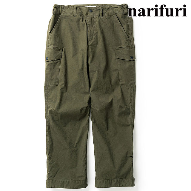 ナリフリ narifuri メンズ バイクカーゴパンツ [NF5105-059 SS26] バイクカーゴパンツ ロングパンツ ストレッチ リップストップ生地 オールシーズン カーキグリーン D.KHAKI