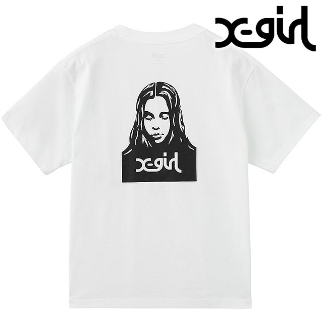 エックスガール X-girl レディース フェイスショートスリーブTシャツ [105261011007 SS26] FACE S/S TEE 半袖 白 WHITE 【メール便配送】