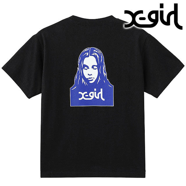 エックスガール X-girl レディース フェイスショートスリーブTシャツ [105261011007 SS26] FACE S/S TEE 半袖 黒 BLACK 【メール便配送】