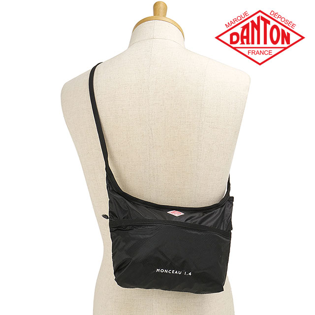 【ポイント5%】ダントン DANTON コーデュラナイロンリップストップサコッシュ モンソー [MONCEAU 1.4 SS26] 1.4L CORDURA NYLON RIPSTOP SACOCHE ユニセックスサコッシュバッグ 黒 BLACK（WHITE）