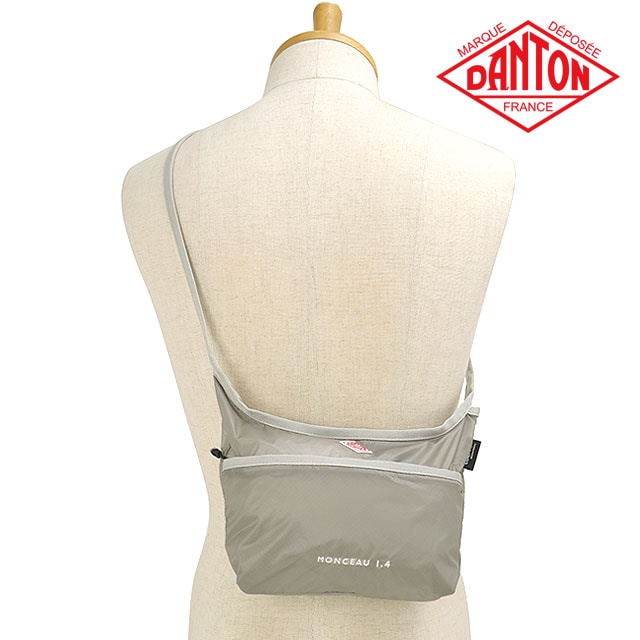 【ポイント5%】ダントン DANTON コーデュラナイロンリップストップサコッシュ モンソー [MONCEAU 1.4 SS26] 1.4L CORDURA NYLON RIPSTOP SACOCHE ユニセックスサコッシュバッグ グレー GREY（WHITE）
