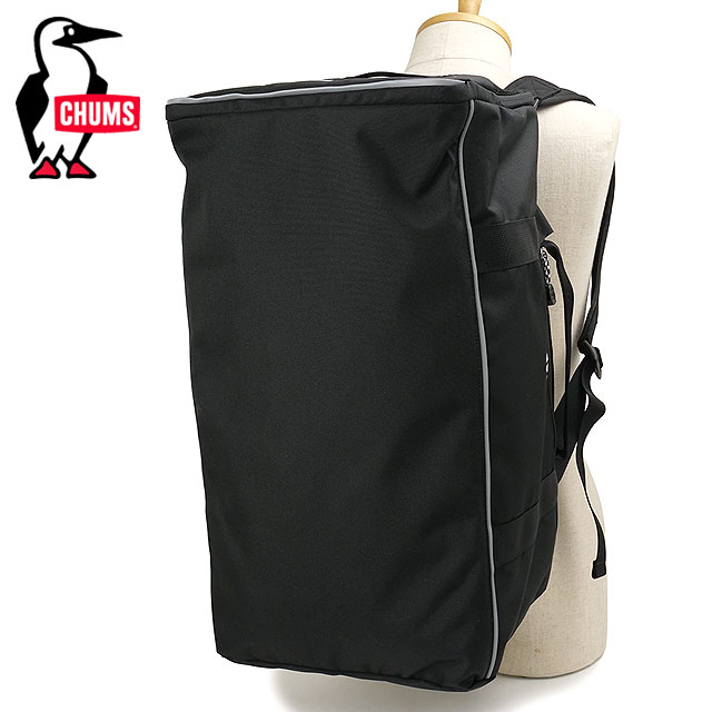 チャムス CHUMS リサイクルチャムス2ウェイボストンバッグ35L [CH60-4026 SS26] Recycle CHUMS 2way Boston Bag 35 ユニセックスデイパック ジムバッグ ブラック Black