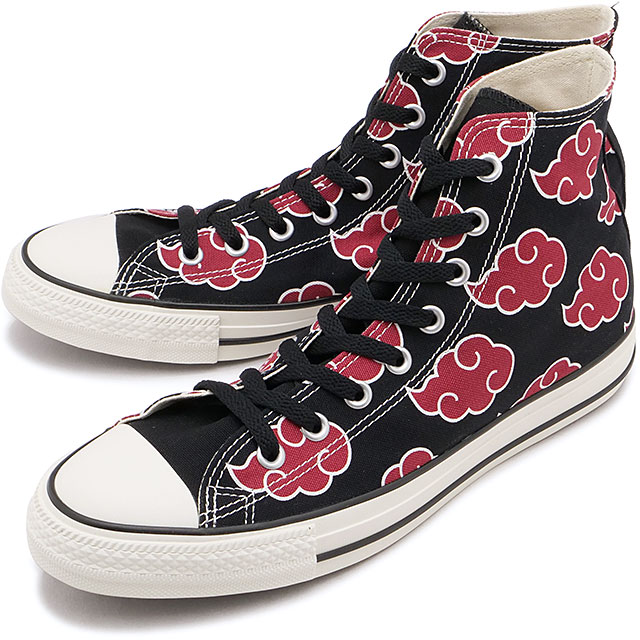 コンバース CONVERSE メンズ スニーカー オールスター HI / ナルトシップウデン [31317151 SS26] ALL STAR HI / NARUTO SHIPPUDEN コラボハイカット ナルト疾風伝 イタチ ブラック