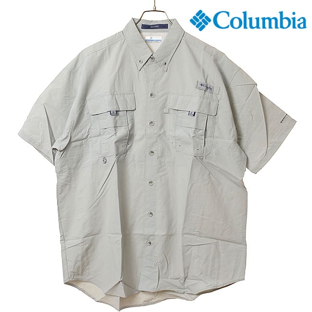 コロンビア Columbia メンズ バハマ II ショートスリーブシャツ [FM7047-020 SS26] Bahama II S/S Shirt 半袖 サファリシャツ UVカット グレー 【メール便配送】