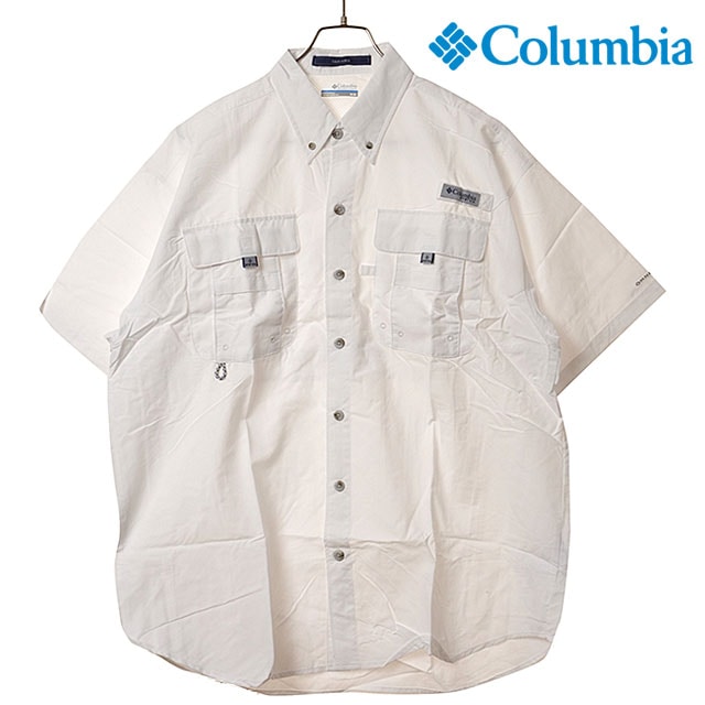 コロンビア Columbia メンズ バハマ II ショートスリーブシャツ [FM7047-103 SS26] Bahama II S/S Shirt 半袖 サファリシャツ UVカット ホワイト 【メール便配送】