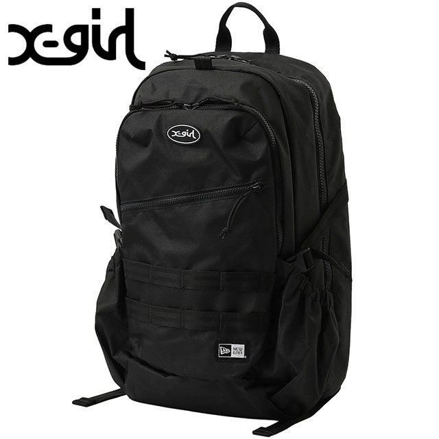 エックスガール X-girl ニューエラ アールフェイスラベルリップストップアーバンバックパック [105261053014 SS26] NEW ERA R FACE LABEL RIPSTOP URBAN BACKPACK xgirlコラボ リュック デイパック 黒 BLACK