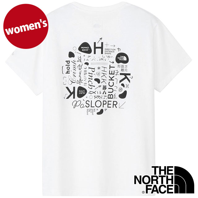 ザ・ノース・フェイス THE NORTH FACE Tシャツ レディース ショートスリーブTNFモンキーマジックティー [NTW32634-W SS26] S/S TNF Monkey Magic Tee 半袖 吸水速乾 バックプリント 白 ホワイト 【メール便配送】