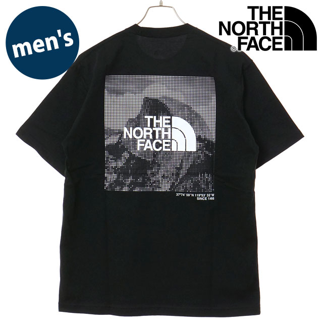 ザ・ノース・フェイス THE NORTH FACE Tシャツ メンズ ショートスリーブハーフドームデジタルスクエアロゴティー [NT32657-K SS26] S/S Half Dome Digital Square Logo Tee 半袖 吸水速乾 バックプリント 黒 ブラック 【メール便配送】