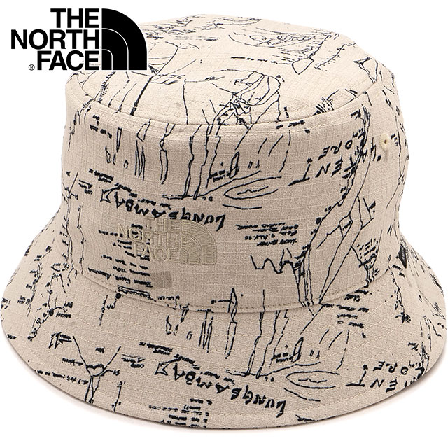 ザ・ノース・フェイス THE NORTH FACE アロハリップハット [NN02630-HF SS26] Aloha Rip Hat 帽子 カジュアル UVケア ライトベージュ ハーフドームドローイングフォッシルアイボリー 【メール便配送】