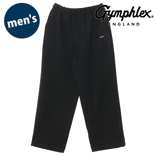 ジムフレックス Gymphlex メンズ イージーストレートパンツ [#GY-E0307 PDC SS26] EASY STRAIGHT PANTS イージーパンツ ロングパンツ 無地 ストレッチ ブラック BLACK(WHITE)
