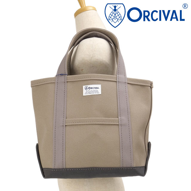 オーシバル ORCIVAL トートバッグ スモール [OR-H0285-KWC SS26] TOTE BAG SMALL ユニセックス日本製 キャンバストート 小サイズ 帆布 グレー LT.GREY/CHARCOAL