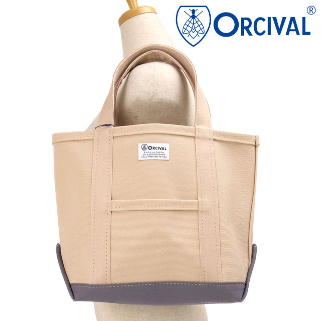 オーシバル ORCIVAL トートバッグ スモール [OR-H0285-KWC SS26] TOTE BAG SMALL ユニセックス日本製 キャンバストート 小サイズ 帆布 ピンク PINK/MEDIUM-GREY