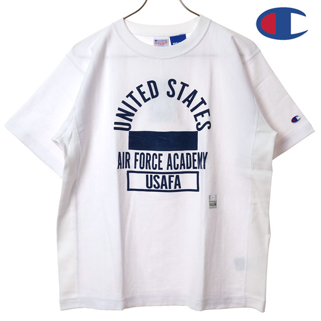 チャンピオン Champion Tシャツ メンズ リバースウィーブ ショートスリーブ ティーシャツ [C3-D306 SS26] REVERSE WEAVE SHORT SLEEVE T-SHIRT リラックスフィット 半袖 9.4ozコットン US AIR FORCE ホワイト WHITE 【メール便配送】