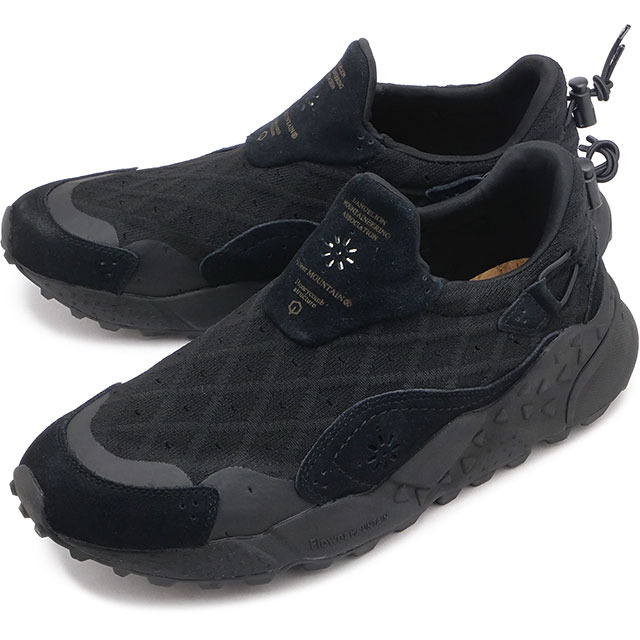 返品交換送料無料 フラワーマウンテン Flower MOUNTAIN スニーカー ハニカム [FM31078 SS26] HONEY COMB ユニセックスシューズ スリッポン 黒 Black-Diamond