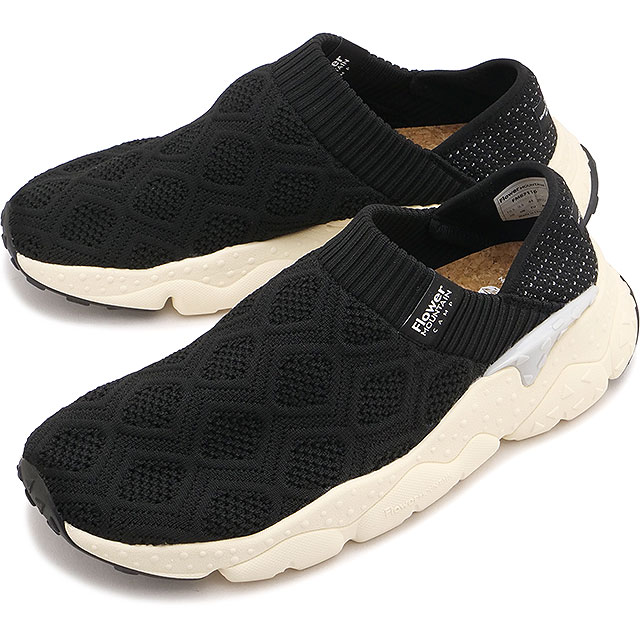返品交換送料無料 フラワーマウンテン Flower MOUNTAIN スニーカー キャンプ ニット [FM67116 SS26] CAMP KNIT ユニセックスコンフォートシューズ スリッポン 黒 Black