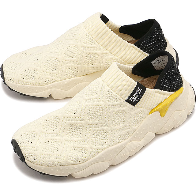 返品交換送料無料 フラワーマウンテン Flower MOUNTAIN スニーカー キャンプ ニット [FM67118 SS26] CAMP KNIT ユニセックスコンフォートシューズ スリッポン 白 Ivory