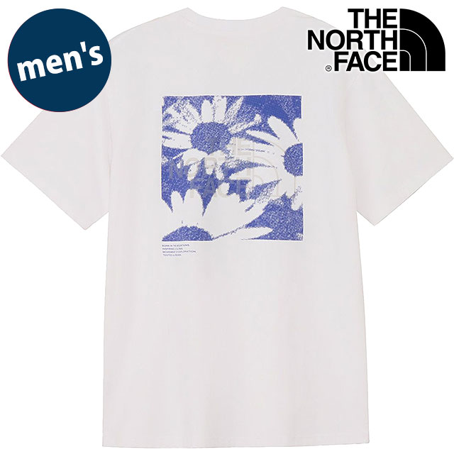 ザ・ノース・フェイス THE NORTH FACE Tシャツ メンズ ショートスリーブイーエスフラワーボックスロゴティー [NT32685-W SS26] S/S ES Flower Box Logo Tee 半袖 パフォーマンスウェア 白 ホワイト 【メール便配送】