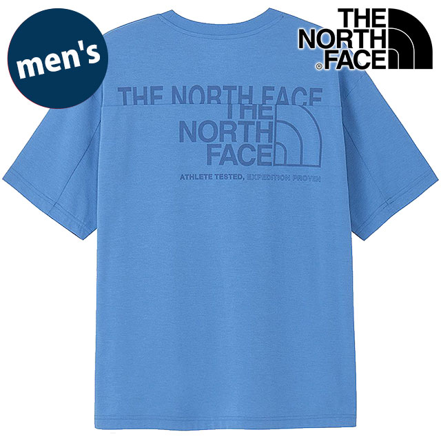 ザ・ノース・フェイス THE NORTH FACE Tシャツ メンズ ショートスリーブイーエスロゴワイドティー [NT32585-MN SS26] S/S ES Logo Wide Tee 半袖 パフォーマンスウェア マリーナブルー 【メール便配送】